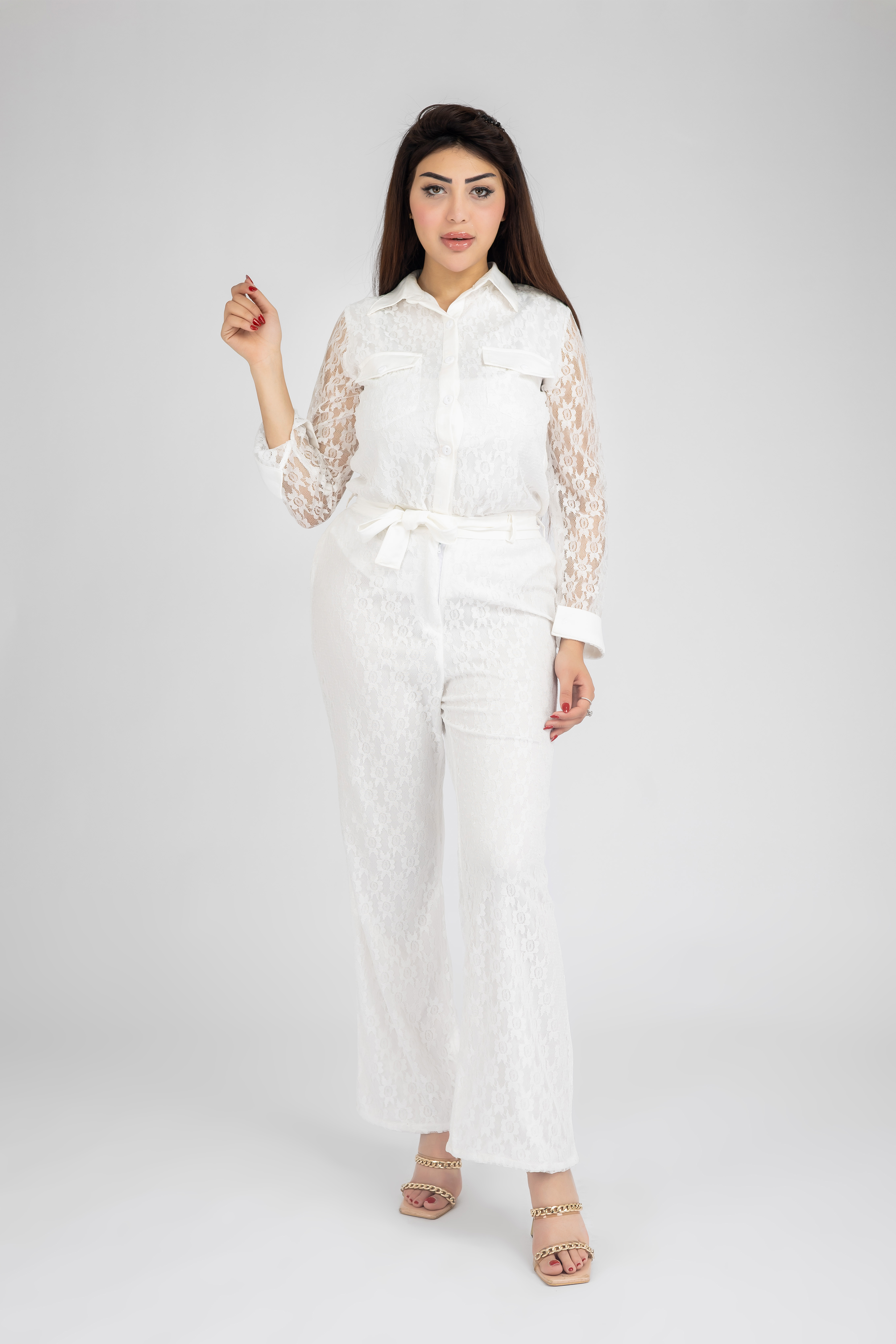 Suit dantil white